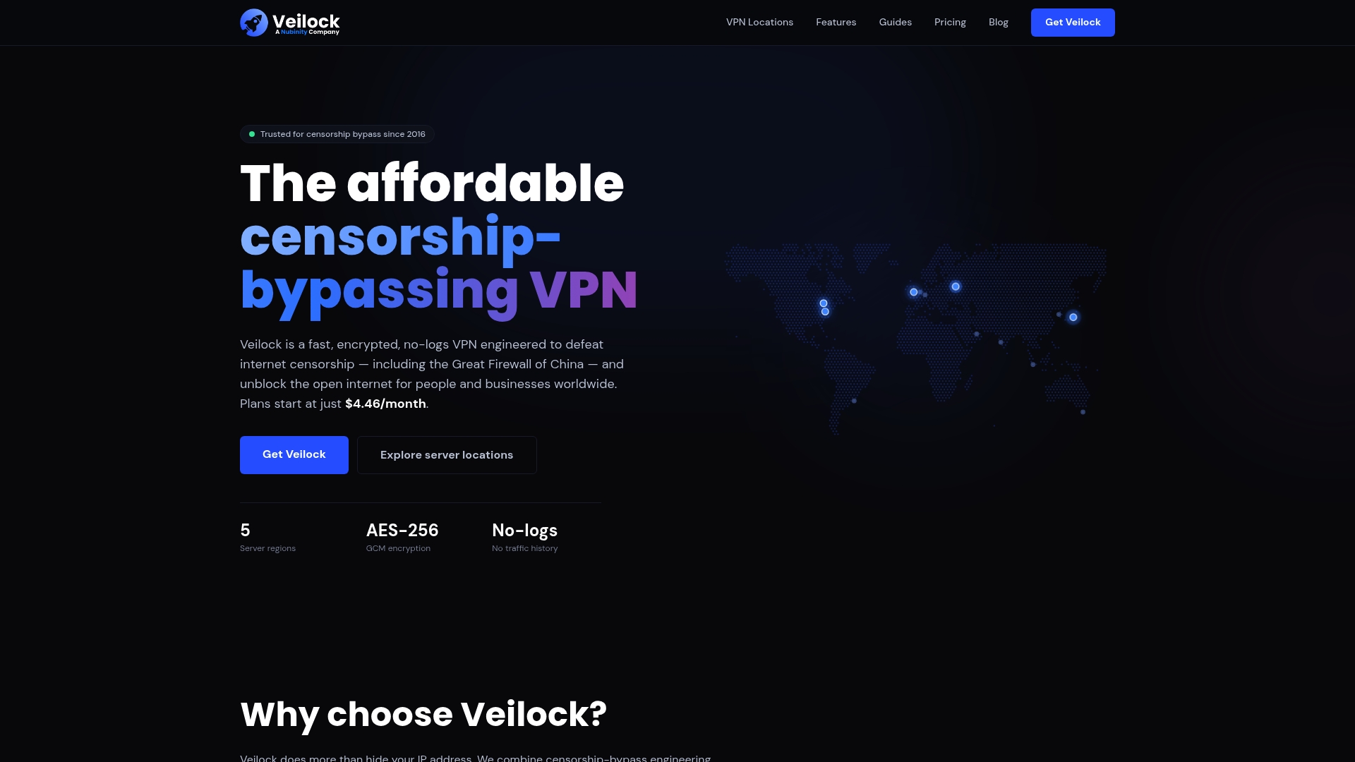 Veilock VPN app connected on a laptop and phone